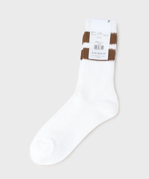 TAKEO KIKUCHI（タケオキクチ）の「【日本製】ライン リブソックス（ソックス/靴下・メンズ・ホワイト系1/ホワイト系5/ホワイト系9・00）」の7枚目の写真