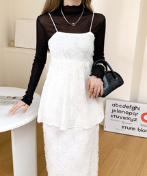 emi+（エミプラス）の「ジャガードププラムキャミ＋スカートセットアップ（セットアップ）」