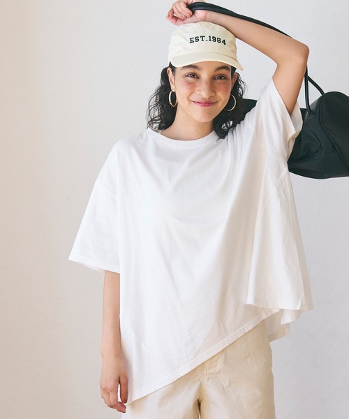 coca（coca）（コカ）の「刺繍ロゴナイロンキャップ（キャップ・レディース・アイボリー/ブラック・ONE SIZE）」の4枚目の写真