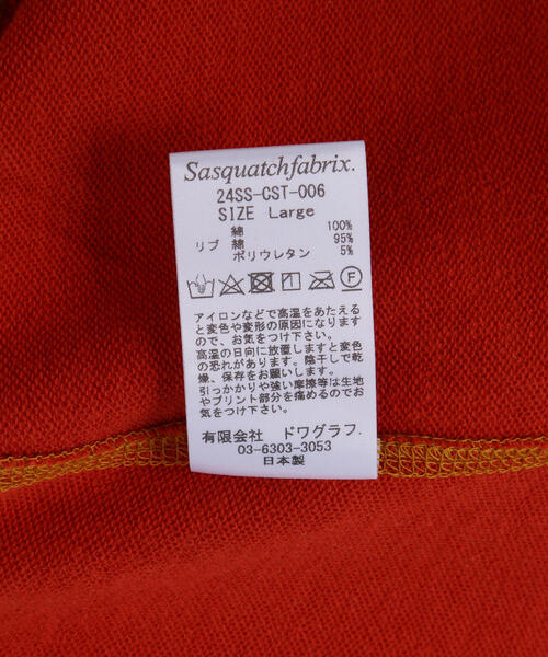 Sasquatchfabrix. 24ssボーダーカットソー オレンジ　タグ付き セール 30%OFF】Sasquatchfabrix./サスクワッチファブリックス