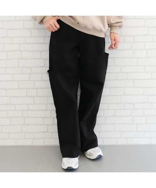 aquagarage(アクアガレージ)の「ダメージストレートデニムパンツ 春 夏 秋 冬 M | アクアガレージ aquagarage(デニムパンツ・レディース・ブラック/ブルー/サックスブルー/ブラック系その他・M)」の3枚目の写真