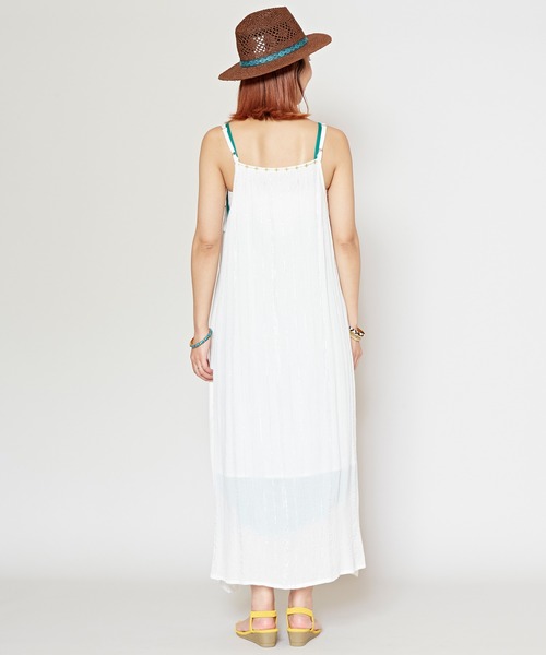 チャイハネ(チャイハネ)の「【チャイハネ】リゾエンキャミワンピース(ワンピース・レディース・ホワイト/ターコイズブルー/パープル/オレンジ・FREE)」の8枚目の写真