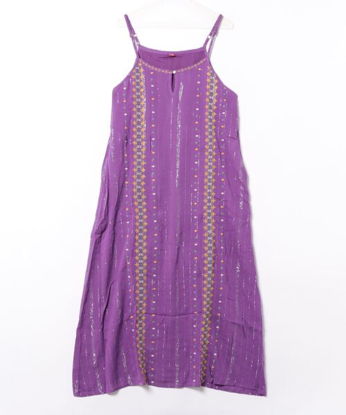 チャイハネ(チャイハネ)の「【チャイハネ】リゾエンキャミワンピース(ワンピース・レディース・ホワイト/ターコイズブルー/パープル/オレンジ・FREE)」の12枚目の写真