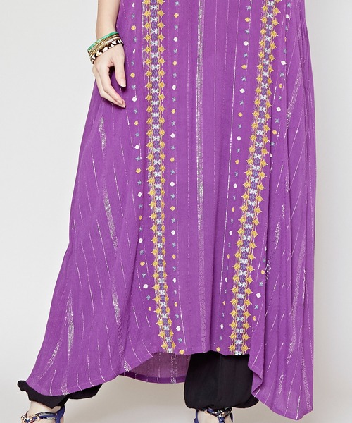 チャイハネ(チャイハネ)の「【チャイハネ】リゾエンキャミワンピース(ワンピース・レディース・ホワイト/ターコイズブルー/パープル/オレンジ・FREE)」の16枚目の写真