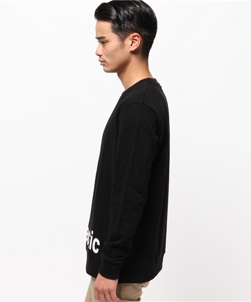 WEGO(ウィゴー)の「WEGO/ボトムロゴプルオーバー(スウェット・メンズ・杢グレー/ブラック・MEDIUM/LARGE)」の9枚目の写真