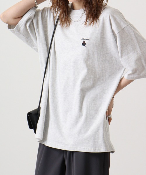 Candy Fantasy(キャンディーファンタジー)の「天竺 CATバックプリント 半袖Tシャツ(Tシャツ/カットソー・メンズ・ホワイト/ブルー/ブラック/アッシュグレー・M/L)」の15枚目の写真
