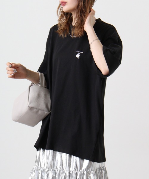 Candy Fantasy(キャンディーファンタジー)の「天竺 CATバックプリント 半袖Tシャツ(Tシャツ/カットソー・メンズ・ホワイト/ブルー/ブラック/アッシュグレー・M/L)」の11枚目の写真