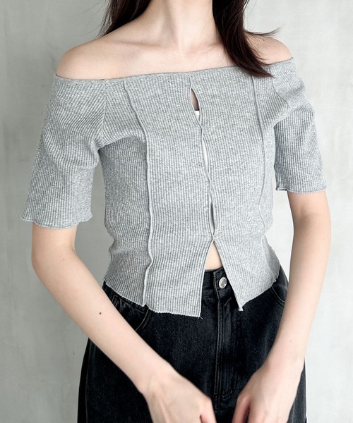 Heather(ヘザー)の「フロントホールオフショルプルオーバー 124738(Tシャツ/カットソー・レディース・ホワイト/グレー/ブラック・FREE)」の18枚目の写真