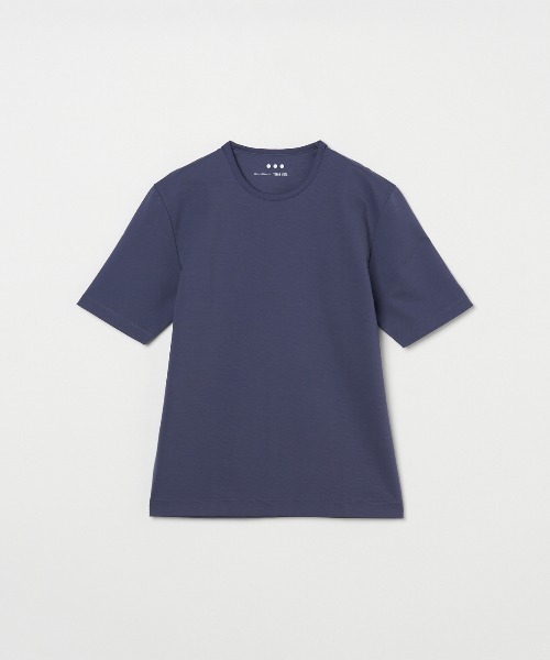 【セール】ハイゲージリップル 半袖クルーネック（Tシャツ/カットソー）｜three dots（スリードッツ）