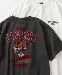 AVIREX | 【AVIREX/アビレックス】タイガーロゴ BIGフロッキープリントデザイン ヘビーウェイト半袖Tシャツ/FLOCKY PRINT T-SHIRT VP-8(Tシャツ/カットソー)
