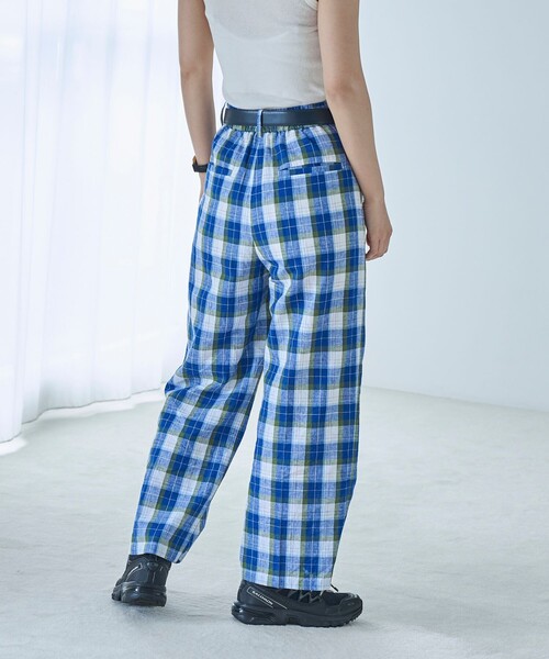 FREAK'S STORE フリークスストア リネンチェックパンツ セール】FREAK'S STORE/フリークスストア The Yarn. リネン