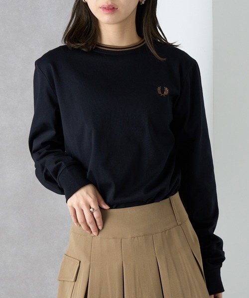 FRED PERRY(フレッドペリー)の「【FRED PERRY】Twin Tipped t-Shirt ワンポイント刺繍 ロングスリーブTシャツ ロンT M9602(Tシャツ/カットソー・メンズ・ブラック系その他2/グリーン/ブラウン/ネイビー/ブラック/グリーン系その他2/グリーン系2/ネイビー系3/アイボリー/ネイビー系2/ホワイト/ブラック系その他3・XS/S/M/L/XL)」の18枚目の写真