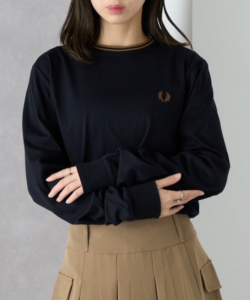 FRED PERRY(フレッドペリー)の「【FRED PERRY】Twin Tipped t-Shirt ワンポイント刺繍 ロングスリーブTシャツ ロンT M9602(Tシャツ/カットソー・メンズ・ブラック系その他2/グリーン/ブラウン/ネイビー/ブラック/グリーン系その他2/グリーン系2/ネイビー系3/アイボリー/ネイビー系2/ホワイト/ブラック系その他3・XS/S/M/L/XL)」の20枚目の写真