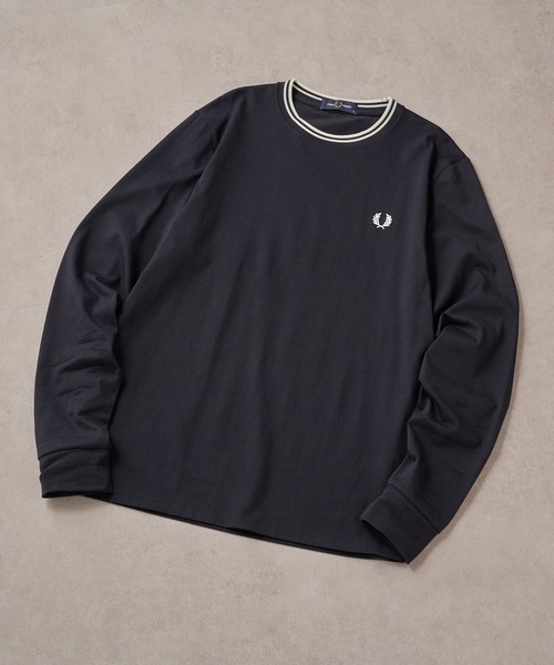 FRED PERRY(フレッドペリー)の「【FRED PERRY】Twin Tipped t-Shirt ワンポイント刺繍 ロングスリーブTシャツ ロンT M9602(Tシャツ/カットソー・メンズ・ブラック系その他2/グリーン/ブラウン/ネイビー/ブラック/グリーン系その他2/グリーン系2/ネイビー系3/アイボリー/ネイビー系2/ホワイト/ブラック系その他3・XS/S/M/L/XL)」の13枚目の写真