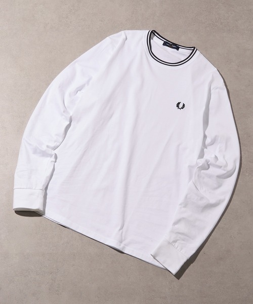 FRED PERRY(フレッドペリー)の「【FRED PERRY】Twin Tipped t-Shirt ワンポイント刺繍 ロングスリーブTシャツ ロンT M9602(Tシャツ/カットソー・メンズ・ブラック系その他2/グリーン/ブラウン/ネイビー/ブラック/グリーン系その他2/グリーン系2/ネイビー系3/アイボリー/ネイビー系2/ホワイト/ブラック系その他3・XS/S/M/L/XL)」の14枚目の写真