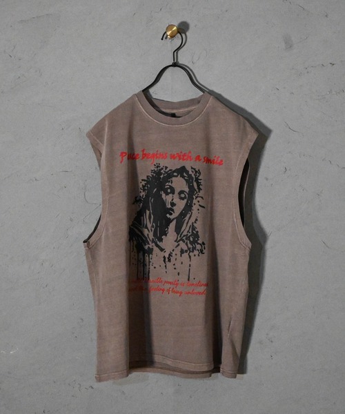 Ritzy(リッツィー)の「16/天竺 プリントノースリーブ(Tシャツ/カットソー・メンズ・ブラック/モカ・LARGE/X-LARGE/MEDIUM)」の19枚目の写真
