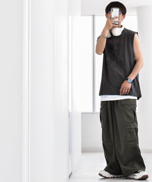 Ritzy(リッツィー)の「16/天竺 プリントノースリーブ(Tシャツ/カットソー・メンズ・ブラック/モカ・LARGE/X-LARGE/MEDIUM)」の14枚目の写真
