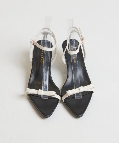 Futier land(フューティアランド)の「リボンストラップポインテッドトゥサンダル(サンダル・レディース・ライトブルー/アイボリー/シルバー/ブラック・40/38/39/36/37)」の13枚目の写真