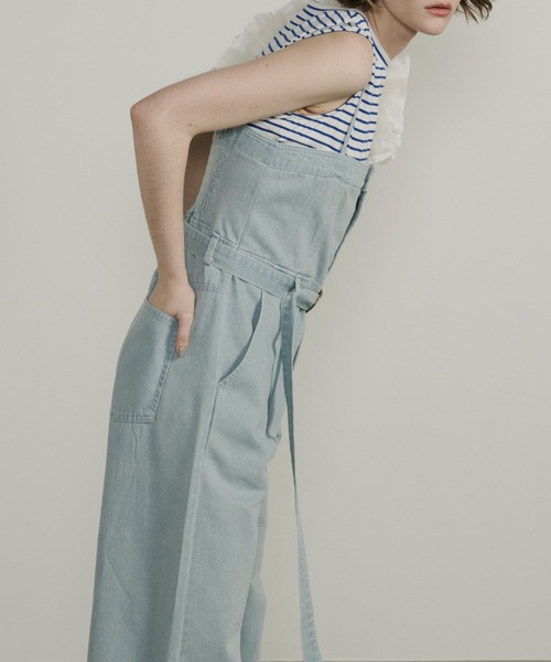 Unitage（ユニテージ）の「デニムキャミベアオールインワン（サロペット/オーバーオール・レディース・ブルー/ライトブルー・FREE）」の6枚目の写真
