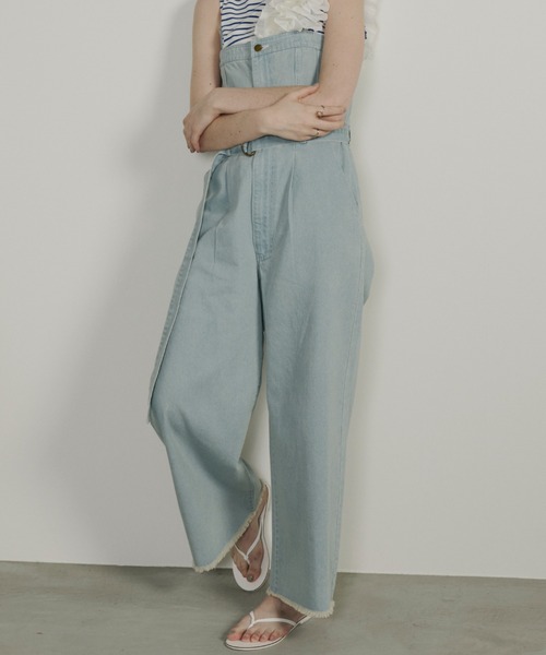 Unitage（ユニテージ）の「デニムキャミベアオールインワン（サロペット/オーバーオール・レディース・ブルー/ライトブルー・FREE）」の8枚目の写真