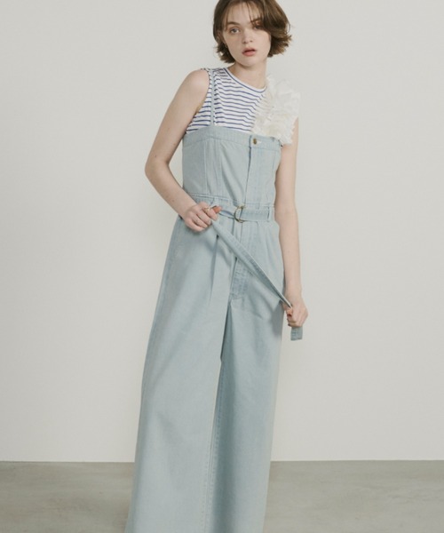 Unitage（ユニテージ）の「デニムキャミベアオールインワン（サロペット/オーバーオール・レディース・ブルー/ライトブルー・FREE）」の11枚目の写真