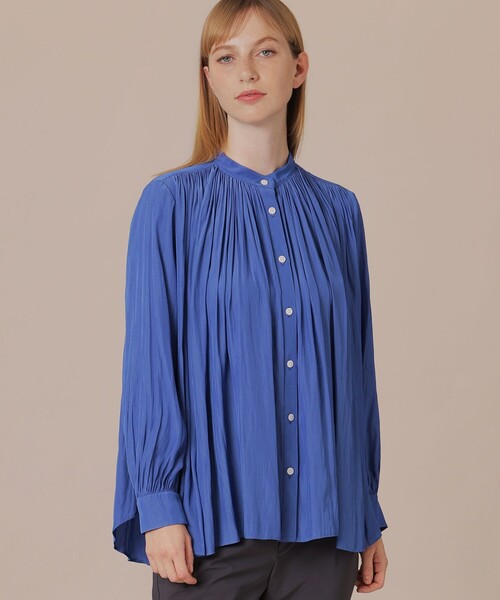 MACKINTOSH LONDON(マッキントッシュ ロンドン)の「メモリータンブラーブラウス(シャツ/ブラウス・レディース・グレー系その他2/ベージュ/ライトブルー・38/40)」の1枚目の写真