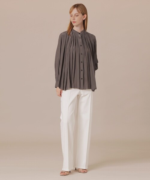 MACKINTOSH LONDON(マッキントッシュ ロンドン)の「メモリータンブラーブラウス(シャツ/ブラウス・レディース・グレー系その他2/ベージュ/ライトブルー・38/40)」の4枚目の写真