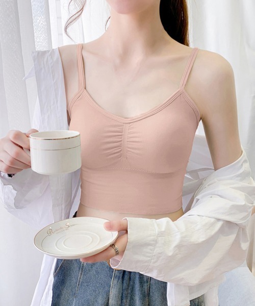 Miniministore(ミニミニストア)の「キャミソール レディース チューブトップ(キャミソール・レディース・サーモンピンク/ホワイト/イエロー/ミント/ダークブルー/ブラック・FREE)」の6枚目の写真