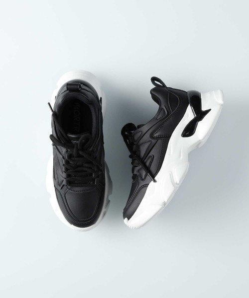 Right-on（ライトオン）の「【ORiental TRaffic】フレアソールスニーカー（スニーカー・レディース・ブラック/ホワイト/ピンク・38inch/37inch/39inch/36inch）」の2枚目の写真