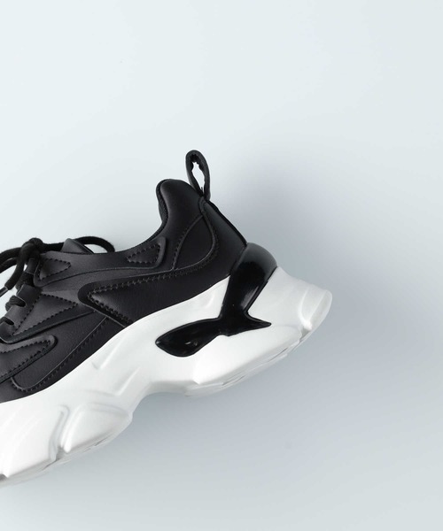 Right-on（ライトオン）の「【ORiental TRaffic】フレアソールスニーカー（スニーカー・レディース・ブラック/ホワイト/ピンク・38inch/37inch/39inch/36inch）」の18枚目の写真