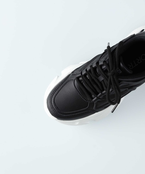 Right-on（ライトオン）の「【ORiental TRaffic】フレアソールスニーカー（スニーカー・レディース・ブラック/ホワイト/ピンク・38inch/37inch/39inch/36inch）」の19枚目の写真