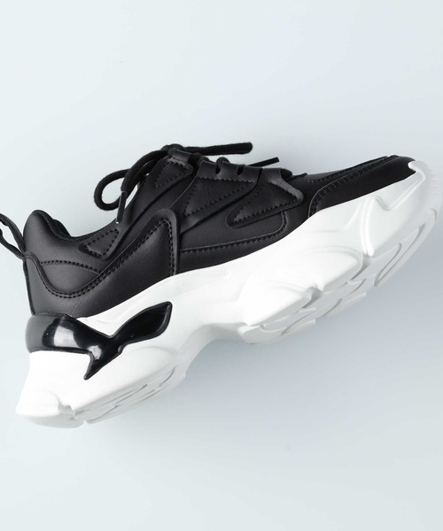 Right-on（ライトオン）の「【ORiental TRaffic】フレアソールスニーカー（スニーカー・レディース・ブラック/ホワイト/ピンク・38inch/37inch/39inch/36inch）」の16枚目の写真