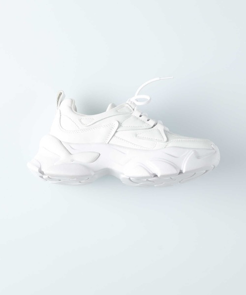 Right-on（ライトオン）の「【ORiental TRaffic】フレアソールスニーカー（スニーカー・レディース・ブラック/ホワイト/ピンク・38inch/37inch/39inch/36inch）」の7枚目の写真