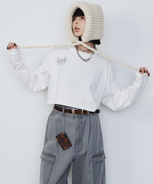 AIVER(アイバー)の「AIVER ハンドメイドニットハット(ニットキャップ/ビーニー・メンズ・ブラック/オフホワイト・FREE)」の4枚目の写真