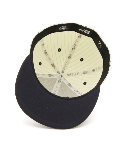 【値下げ】NEW ERA ストライプシャツ Lサイズ ニューエラキャップ 59FIFTY MLB ピンストライプ（キャップ
