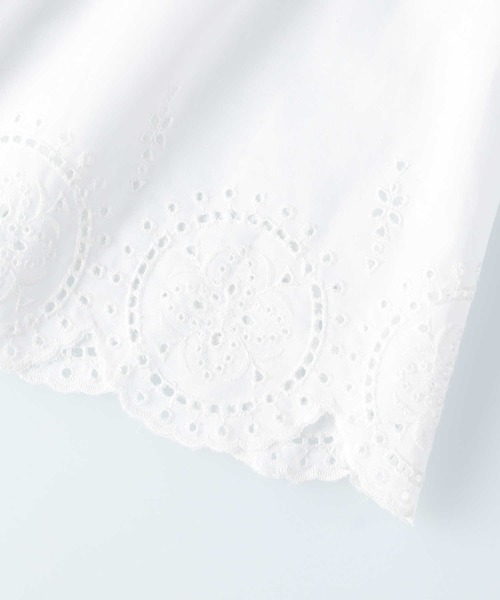 BACK NUMBER（バックナンバー）の「【BACK NUMBER】スカラップ刺繍ギャザースカート（スカート・レディース・ブラック/オフホワイト・フリー）」の11枚目の写真