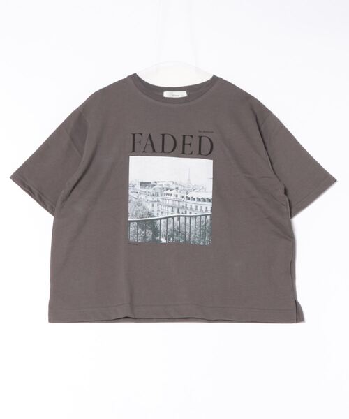 Elura（エルーラ）の「フォトプリントTシャツ/133598（Tシャツ/カットソー・レディース・オフホワイト/チャコールグレー・MEDIUM/LARGE）」の3枚目の写真