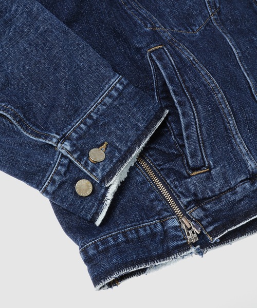 FACETASM(ファセッタズム)の「ZIPPER DENIM JACKET(デニムジャケット・メンズ・インディゴブルー・3/4)」の3枚目の写真