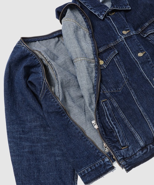 FACETASM(ファセッタズム)の「ZIPPER DENIM JACKET(デニムジャケット・メンズ・インディゴブルー・3/4)」の6枚目の写真