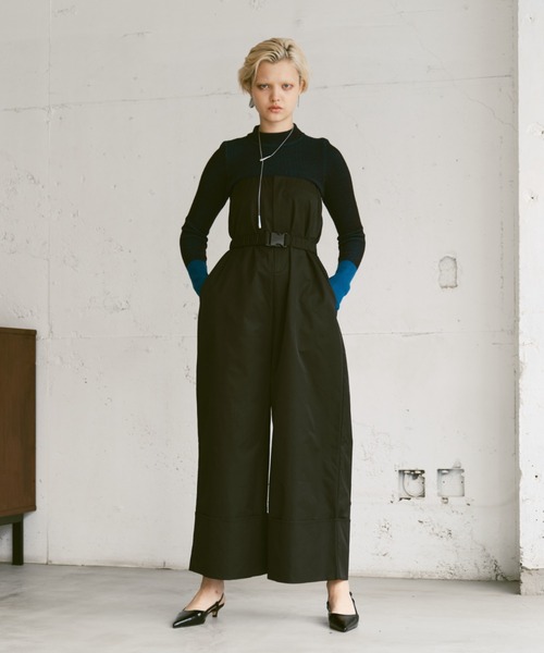 Happy John（ハッピージョン）の「roll up bare overalls/ロールアップベアサロペット（サロペット/オーバーオール・レディース・チャコールグレー/ブラック・FREE）」の14枚目の写真