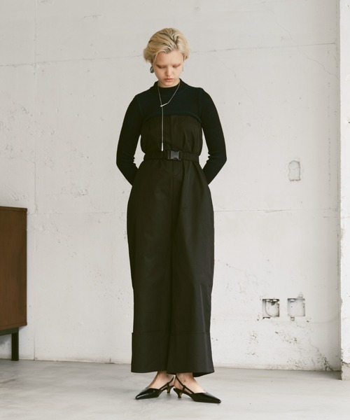 Happy John（ハッピージョン）の「roll up bare overalls/ロールアップベアサロペット（サロペット/オーバーオール・レディース・チャコールグレー/ブラック・FREE）」の16枚目の写真