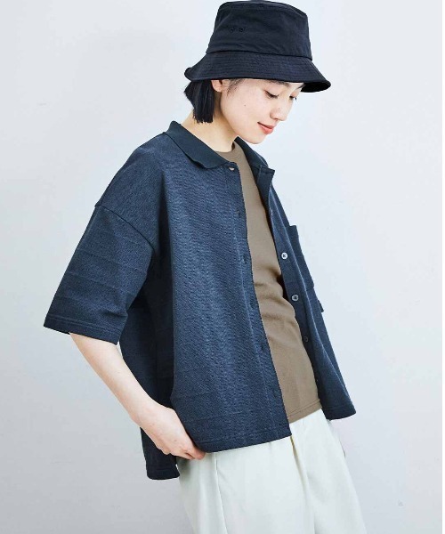 三匹のこぶた　ブラウス THREE FIFTY STANDARD さらっとチュニックブラウス〈オフ
