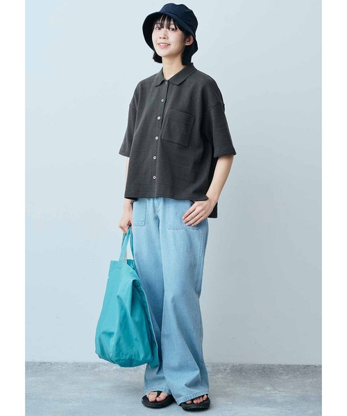 THREE FIFTY STANDARD(スリーフィフティースタンダード)の「THREE FIFTY STANDARD 鬼カノコのカットソーシャツ(シャツ/ブラウス・レディース・カーキ/チャコールグレー・X-LARGE/LARGE/MEDIUM/XX-LARGE)」の5枚目の写真