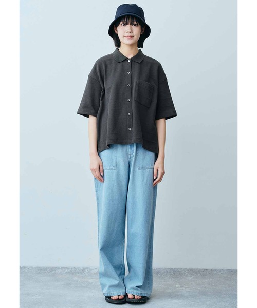 THREE FIFTY STANDARD(スリーフィフティースタンダード)の「THREE FIFTY STANDARD 鬼カノコのカットソーシャツ(シャツ/ブラウス・レディース・カーキ/チャコールグレー・X-LARGE/LARGE/MEDIUM/XX-LARGE)」の6枚目の写真