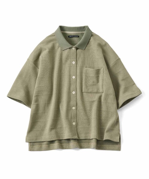 THREE FIFTY STANDARD(スリーフィフティースタンダード)の「THREE FIFTY STANDARD 鬼カノコのカットソーシャツ(シャツ/ブラウス・レディース・カーキ/チャコールグレー・X-LARGE/LARGE/MEDIUM/XX-LARGE)」の16枚目の写真