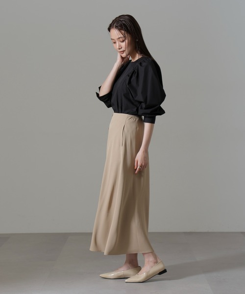 NANO universe（ナノユニバース）の「ボリュームスリーブブラウス（シャツ/ブラウス・レディース・ブラック/ライトブルー/ホワイト・FREE）」の8枚目の写真