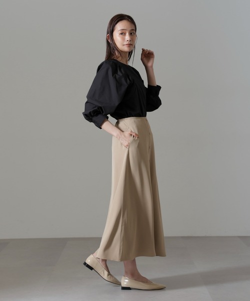 NANO universe（ナノユニバース）の「ボリュームスリーブブラウス（シャツ/ブラウス・レディース・ブラック/ライトブルー/ホワイト・FREE）」の7枚目の写真