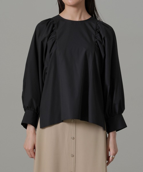 NANO universe（ナノユニバース）の「ボリュームスリーブブラウス（シャツ/ブラウス・レディース・ブラック/ライトブルー/ホワイト・FREE）」の19枚目の写真