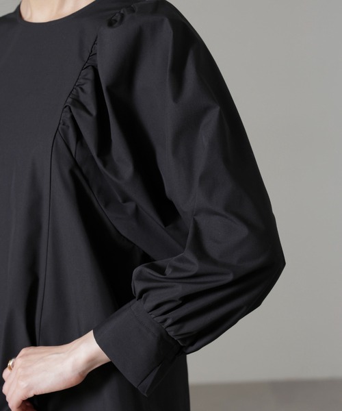 NANO universe（ナノユニバース）の「ボリュームスリーブブラウス（シャツ/ブラウス・レディース・ブラック/ライトブルー/ホワイト・FREE）」の14枚目の写真