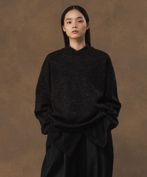 ADAM ET ROPE' | 《リバーシブル》リネンミックス ニット プルオーバー / ロングシーズン着用可能 / ユニセックス(ニット/セーター)